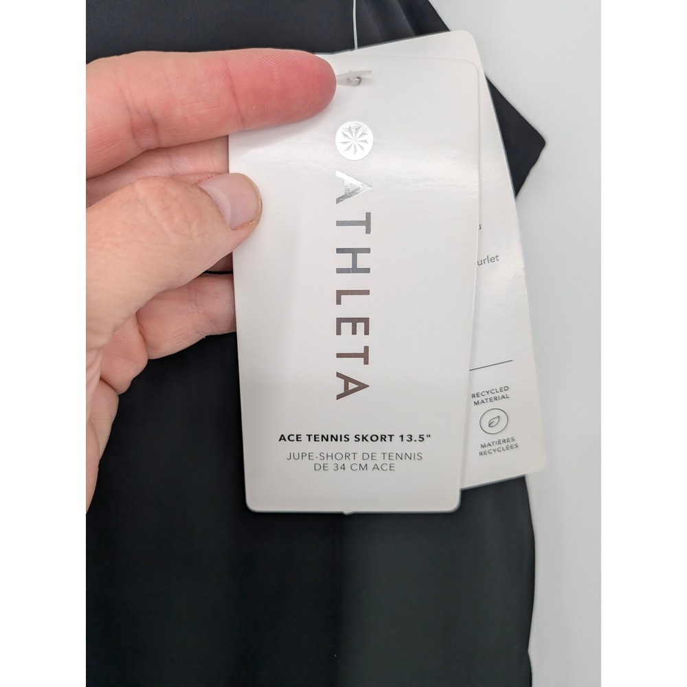 Athleta Ace Tennis Skort Women XL Black Activewear Athletic Skirt Athleisure - Picture 6 of 9